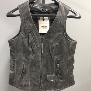 Harley-Davidson Women's black leather Vest